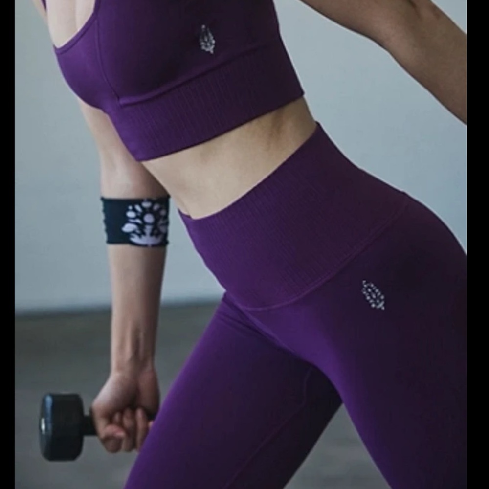 NWOT- Free People HR Leggings- Sz XL- Purple Nightshade- 7/8 Length- Never Worn!